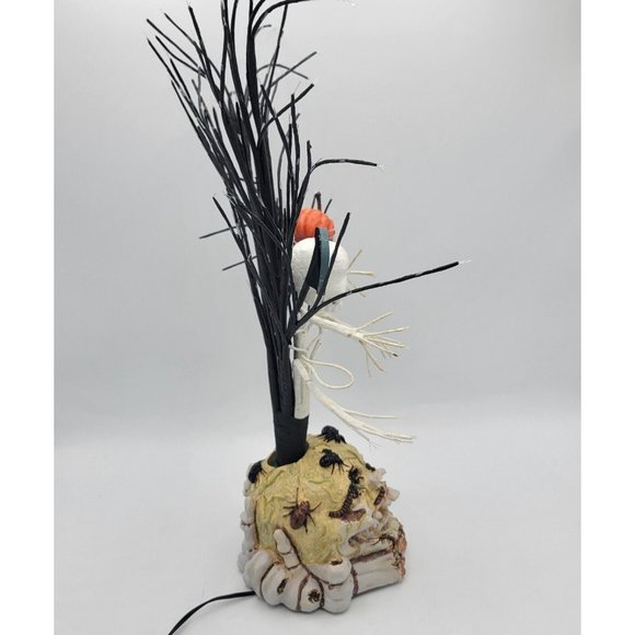 Vtg Puleo Tree Co Halloween Haunted Tree And Skull W/ Bugs Fiber Optic Electric - Picture 5 of 13